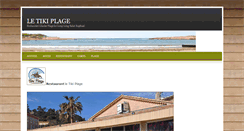 Desktop Screenshot of letiki-plage.fr